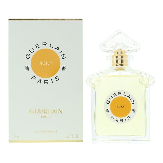 Jicky Eau de Parfume is a spicy animal fragrance for women by Guerlain. Perfect for Spring, Summer, Fall and Winter this fragrance is mostly worn during the night. Created by Aimé Guerlain, this fragrance contains top notes of Bergamot, Lemon, Mandarin Orange and Rosemary. In the heart of the fragrance lies Basil, Jasmin, Lavender, Orris Root, Patchouli, Rose and Vetiver with base notes of Civet, Benzoin, Tonka bean, Vanilla,  Ambergris, Frankincense, Sandalwood, Spices, Leather and Rosewood