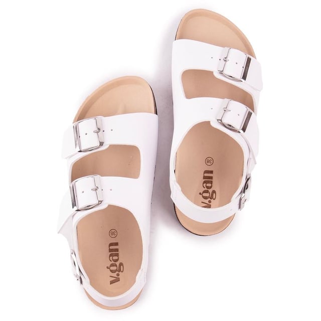 Vegan footbed sandals on sale