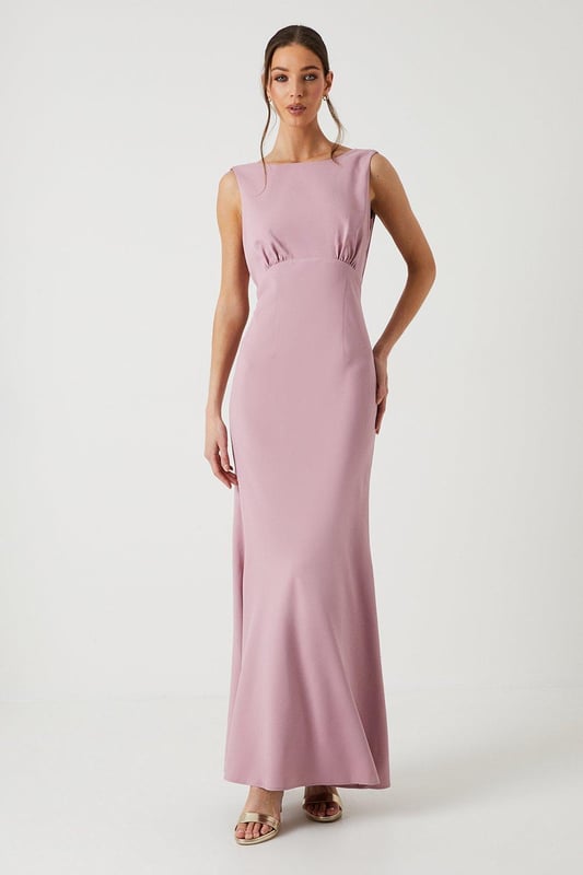 blue dress for baby girl Satin French One Shoulder Hip-wrapped Fishtail Wedding Dress P2653 –  PreppyDress main image 1