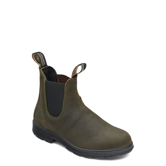 Blundstone #1615 Dark Olive Suede Chelsea Boot