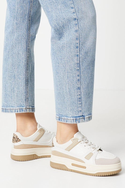 Contrasting platform trainers on sale