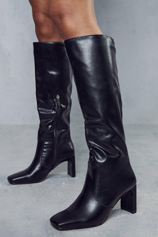 Slim knee high boots on sale