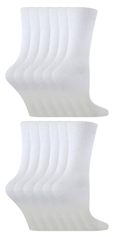 Reliable everyday socks are an essential for every child, whether they are using them for school or for casual wear. That’s why these great value packs of kids colourful socks in over 8 different colours are essential! These cotton socks are soft and comfortable as well as bringing a decent selection of bright colours to your child’s sock drawer. Not only that, you’ll find these socks are made to be great value for money as they come in a 12 pack pair. Ideal for stocking up your little ones sock drawer for the new term! These socks have a 55% cotton content to increase softness and comfort. Cotton as a fibre is very breathable, so in terms of suiting all year round these socks are perfect. They will cool your feet down in the summer and will hold the heat in during the winter. In this 12 pair value pack you’ll find that these socks will last and will be reliable throughout any activity including school and other activities. There are 8 colours to choose between and are available in 2 sizes: 12-3 UK 1-4 US 31-36 EUR and 9-12 UK 10-1 US 27-31 EUR. They are made out of 55% Cotton, 25% Polyester, 18% Polyamide and 2% Elastane and are machine washable.