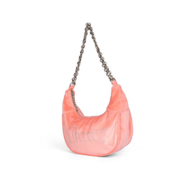 Kimberly Hobo Pequeño Rosa Juicy Couture Mini bolso bandolera de terciopelo rosa empolvado - Elegancia romántica para cualquier ocasión
Con este mini bolso bandolera, Juicy Couture reinterpreta el clásico con un toque moderno. Realizado en terciopelo rosa empolvado, destaca por su encantador contraste con la cadena dorada, que añade un toque de sofisticación. El icónico logo Juicy Couture embellece el diseño, convirtiéndolo en un accesorio perfecto para ocasiones especiales o para añadir un toque romántico a tu look diario.
Dimensiones: A25 x A8 x P15 cm