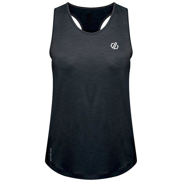 Material: Polyester (90%), Elastane (10%). Q-Wic Plus lightweight polyester/ elastane fabric. Anti-bacterial odour control treatment. Good wicking performance. Quick drying. Racer back design. Pulls sweat away from your skin, dries quickly and has anti-bacterial odour control built in. Stretch-fit that sits close to your body so the fabric can do its thing. Scooped round neck and the shape-defining side seams. Coordinating shorts and leggings available. Easy, breezy.