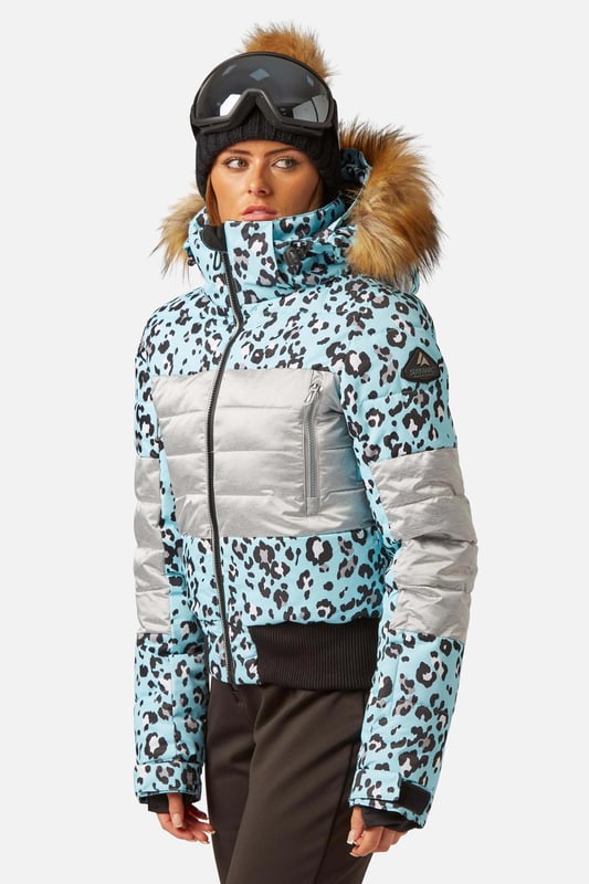 Leopard ski sales jacket womens
