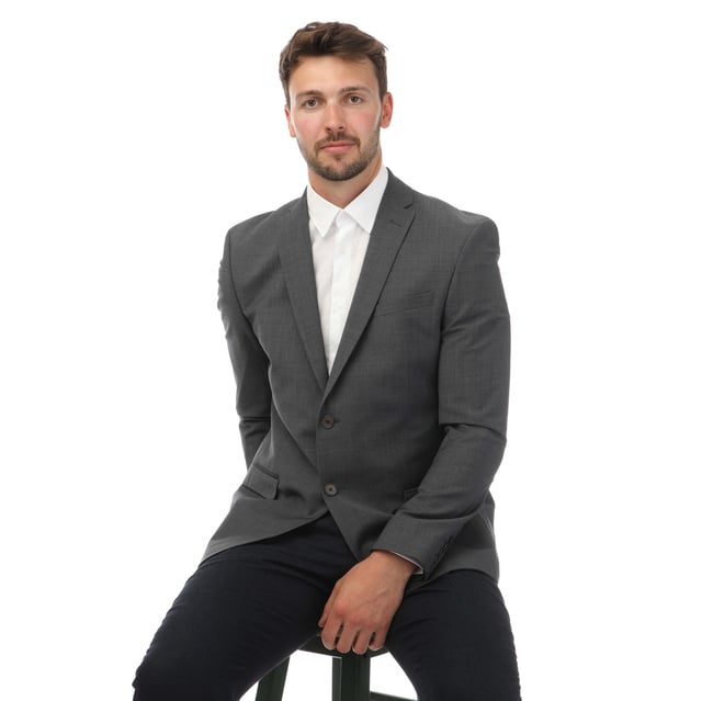 Men's Ted Baker Formal Suit Jacket.- Slim fit.- Single breasted.- Notched lapel.- Flap side pockets.- Two-button fastening.- Two vents.- Shell: 88% Wool, 8% Polyester, 4% Elastane. Lining: 100% polyester. Ref: TB022JS.