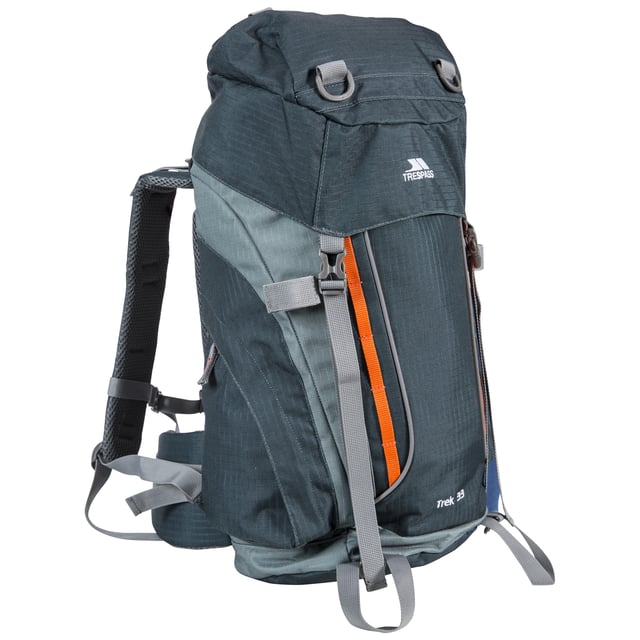 Ryggsäck på 33 liter. Justerbar längd på bålen. Vadderade axelremmar. Stödjande ryggsystem och vadderat höftbälte. Regnskydd ingår. 100% 600D Ripstop/PVC.