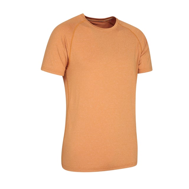 80% Nylon, 16% Polyester, 4% Elastane. Design: Logo, Striped. Neckline: Crew Neck. Sleeve-Type: Short-Sleeved. Fabric Technology: Breathable, IsoCool, Isotherm, Lightweight, Moisture Wicking, Quick Dry, Sun Protective. Sun Rating: UPF 50+.