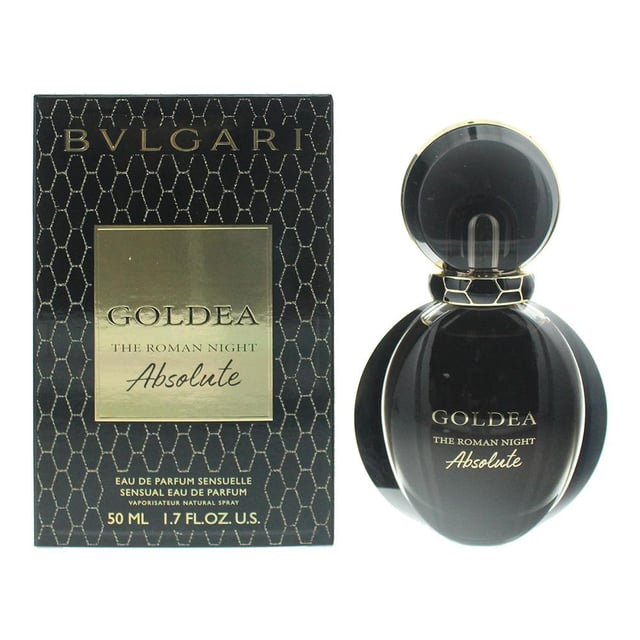 Goldea The Roman Night Absolute by Bvlgari is a chypre floral fragrance for women. Top notes: plum and orange blossom. Middle notes: Madagascar vanilla and jasmine sambac. Base notes: black musk, moss and patchouli. Goldea The Roman Night Absolute was launched in 2018.
