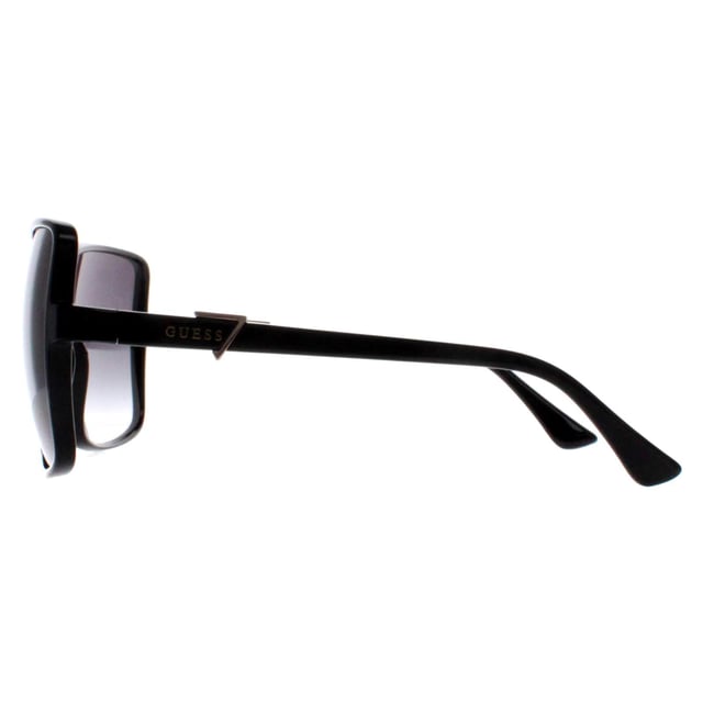 Guess Square Womens Shiny Black Smoke Gradient GU7812  Sunglasses feature a chic, square-frame design that blends modern aesthetics with timeless elegance. These sunglasses are crafted with lightweight yet durable materials, offering both comfort and longevity for everyday wear. The gradient lenses provide full UV protection while enhancing the bold look of the oversized frame. The iconic Guess logo on the temples add a signature touch of luxury, making these sunglasses a versatile and stylish accessory for any occasion.