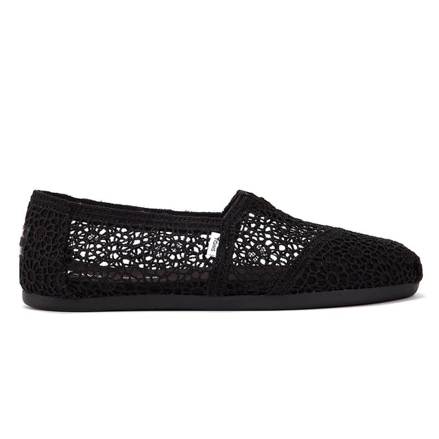Experience ultimate comfort and style with our exquisite crochet uppers, complemented by the cutting-edge TOMS CloudBound Sole. Crafted to provide exceptional comfort, cushioning, and traction, these shoes are a true delight for your feet. The textile upper is not only trendy but also 100% vegan, making it a perfect choice for conscious consumers. With a removable insole and elastic gore for effortless on-and-off, these shoes are designed to enhance your convenience. Step into a world of comfort and sustainability with our remarkable footwear.