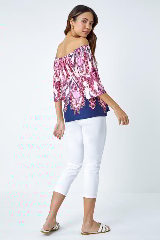 Bardot paisley 2025 top
