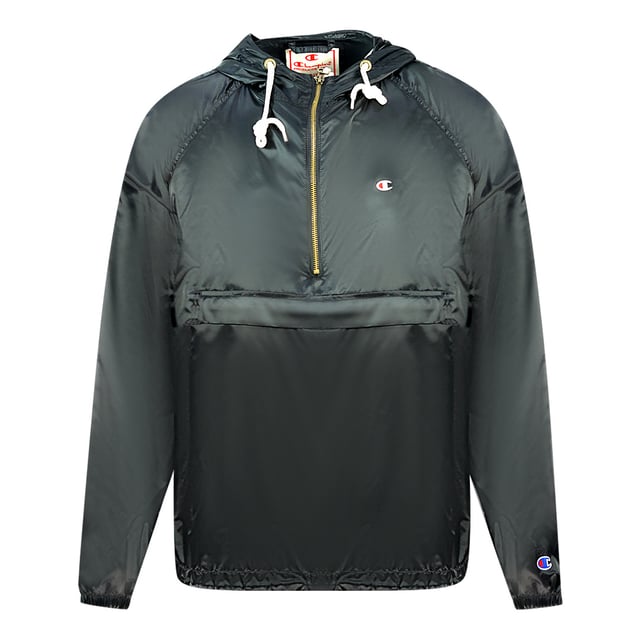 Champion half zip windbreaker black best sale