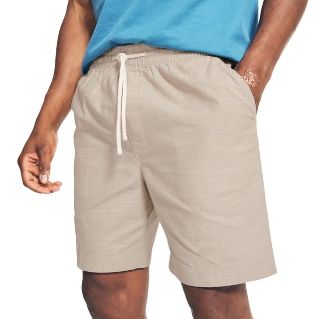 Your 'go to' summer shorts featuring a comfortable elastic-drawstring waist Multiple pockets to keep your necessities close and secure. Nautica logo embroidered above back welt pocket Fit: Relaxed, Sizing: As expected