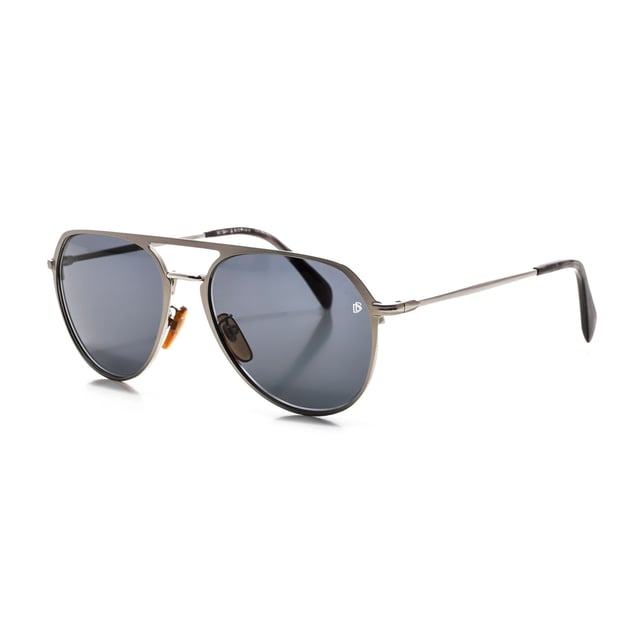7095GS sunglasses with metal frame.

 Shape and design:
 - These David Beckham glasses have a round silhouette.

 Frame material:
 - The frame of these glasses is made of metal.
 - The use of metal provides durability and lightness to the frame.
 - This makes the glasses durable and comfortable to wear.

 Metal temples:
 - The temples are also made of metal, matching the frame material.
 - The metal on the temples adds solidity and stability to the structure of the glasses.

 Brand details:
 - David Beckham brand engraving on the lens.
 - These design elements help to clearly identify the model as part of the David Beckham eyewear collection.

 Glasses:
 - The lenses are of high quality.
 - These lenses provide excellent UV protection and sharp, clear vision.
 Measures: Lens height: 50 mm. Lens width: 58 mm. Bridge: 18 mm. Temples: 150 mm.
 Composition: Metal
 Care:
Use a soft, clean microfiber cloth to clean your sunglasses. This type of cloth will not scratch the lenses.
 Avoid using abrasive cleaning products, detergents, alcohol or acetone, as they can damage lenses and anti-reflective treatments.