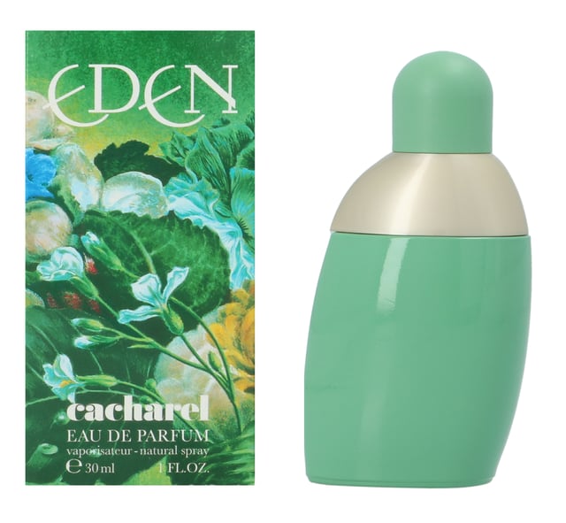 Cacharel design house launched Eden in 1994 as a floral fragrance for women. Eden notes consist of tuberose, mimose, jasmine, rose, lily-of-the-valley, pineapple, melon, patchouli, cedar, sandal and Tonka bean.