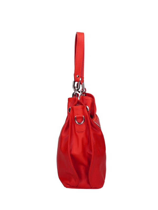 Bolso bandolera para mujer. El cierre es con cremallera. Los bolsillos internos son uno con cremallera. Los bolsillos externos son uno en la espalda con cremallera. La bandolera es ajustable y extraíble en piel. El mango es de cuero. Hay dos compartimentos internos. El material exterior es piel auténtica sauvage. Internamente está forrado en tejido 70% algodón - 30% seda. Medidas: 38x30x12 cm. Hecho en Italia