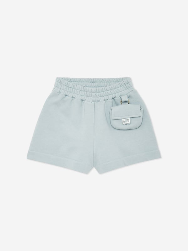 Fendi incorporate passion and energy into their meticulously crafted designs. These girls shorts are reflective of the Italian label's high attention to detail. Showcasing a Baguette on the front for utilitarian nostalgia. She will be obsessed.  Made in Italy 100% Cotton Lining: 100% Cotton