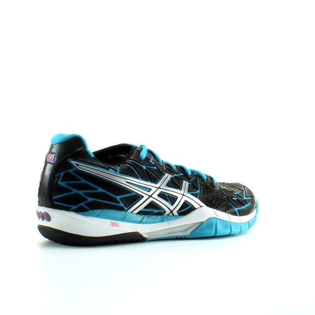 Asics Gel Fireblast Womens Black Blue Trainers