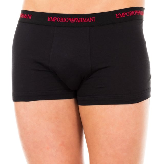 Pack-2 Retro Boxers Emporio Armani.
 Made of elastic cotton.
 Matching elastic rubber waistband, with the brand's name and logo embroidered consecutively in contrast.
 Comfortable and breathable fabric.
 Anatomical front, with the ability to hold without squeezing.
 Seams seen in tone.
 Composition: 95% Cotton, 5% Elastane
 Care:
-Wash at max temperature. 40ºC.
 -Do not use bleach.
 -Supports dry cleaning.
 -Allows you to use a dryer.
 -Iron at max temperature. 130ºC.