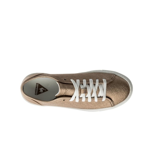 Le Coq Sportif Jane Metallic LaceUp Pink Smooth Leather Womens Trainers 1810331