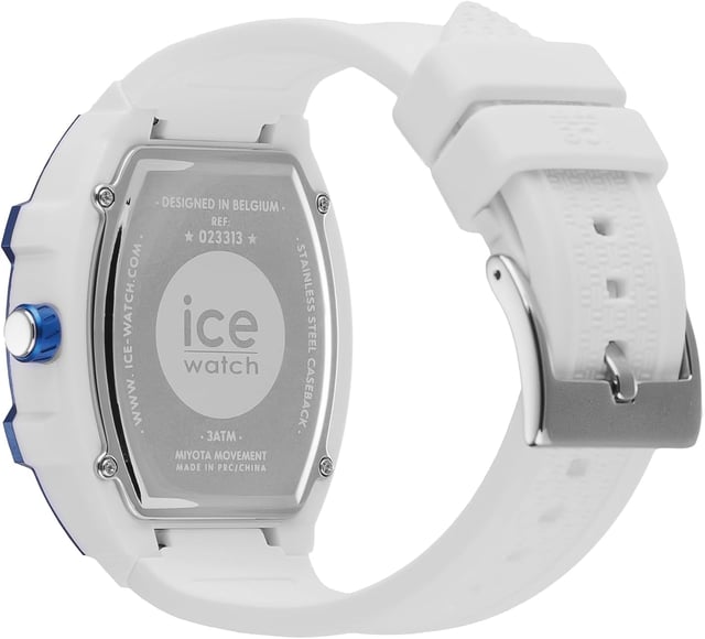 This Ice Watch Ice Boliday - White Blue Multi Dial Watch for Unisex is the perfect timepiece to wear or to gift. It's White  Tonneau case combined with the comfortable White Silicone watch band will ensure you enjoy this stunning timepiece without any compromise. Operated by a high quality Quartz movement and water resistant to 3 bars, your watch will keep ticking. Immerse yourself in the world of ICE boliday. This Multi Dial watch has a calendar function: Day-Date , 24-hour Display , Luminous Hands and Luminous Numbers High quality 20 cm length and 21 mm width White Silicone strap with a Buckle Case measurement: 40 X 52 mm,case thickness: 12 mm, case colour: White and dial colour: Blue