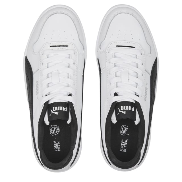 PRODUCT STORY: Streetwear-inspired design and a slightly elevated platform make these Carina's perfect for everyday outfits. FEATURES & BENEFITS: SOFTFOAM+: Step-in comfort sockliner designed to provide soft cushioning thanks to its extra thick heel; Recycled Content: The upper of this shoe is made with at least 20% recycled materials as a step toward a better future; DETAILS: Leather upper; Rubber midsole; Rubber outsole; PUMA Formstrip on the medial and lateral sides; PUMA Cat Logo on the heel;