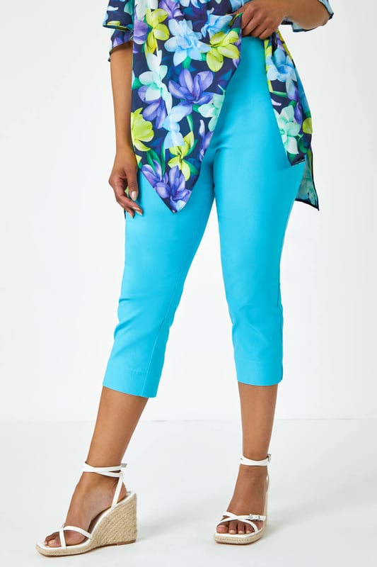 Roman cropped stretch trousers cheap