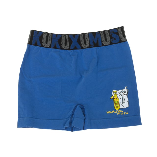 Boxer Kukuxumusu.
 Illustrations of the brand as decoration on the boxer briefs.
 Elastic waistband with the brand name printed consecutively.
 Matching seams.
 Composition: 85% Cotton, 9% Polyamide, 6% Elastane
 Care:
Care:
 - Machine wash maximum 30ºC.
 - Do not use bleach.
 - Iron at low temperature.
 - Do not use dryer.
 - Do not dry clean.