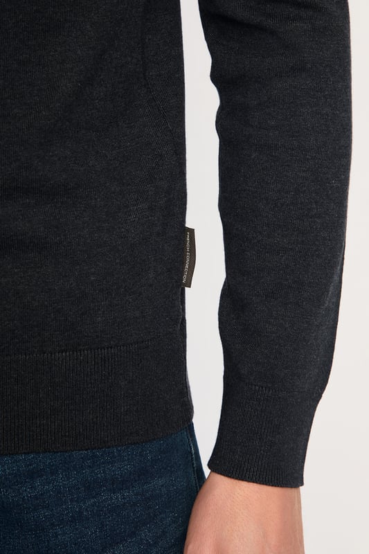 This stylish ½ zip jumper from French Connection is essential for the season. Features funnel neck with zip fastening, long sleeves, French Connection branding label, and ribbed elasticated neck, waist and cuffs. This lightweight jumper is great styled with French Connection jeans or trousers.