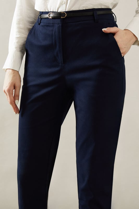 Belted Tapered Trouser