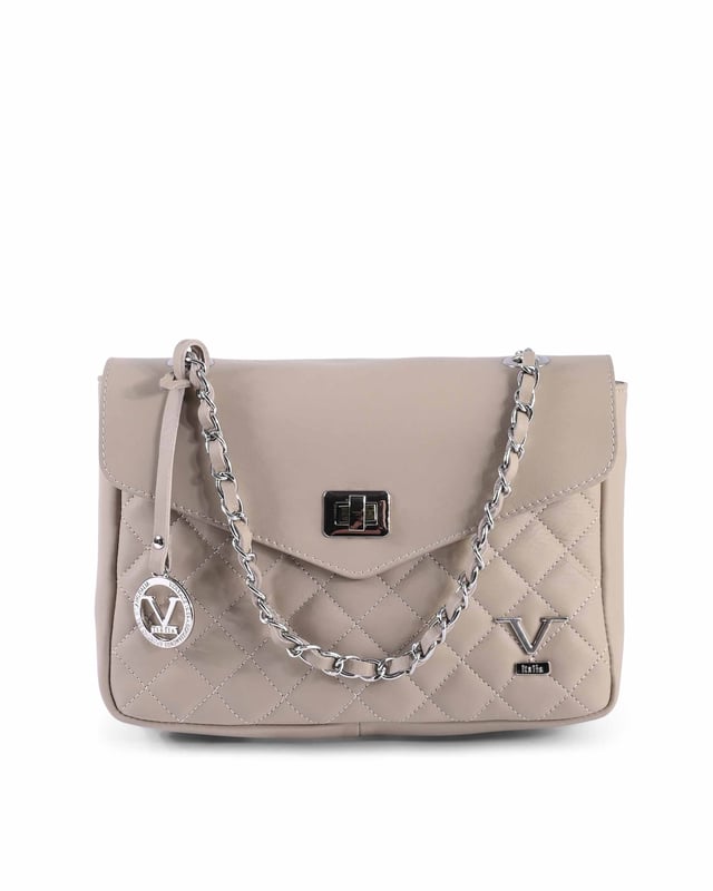 By: V Italia - Detail: V024M-S SAUVAGE MARMO - Colour: Taupe - Composition: 100% LEATHER - Measures: 27x19x7 cm - Made: ITALY