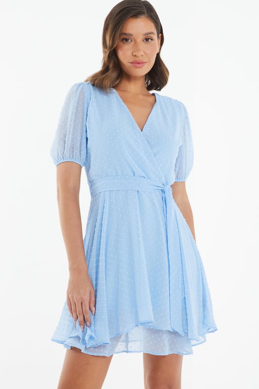 Light blue cheap skater dress uk