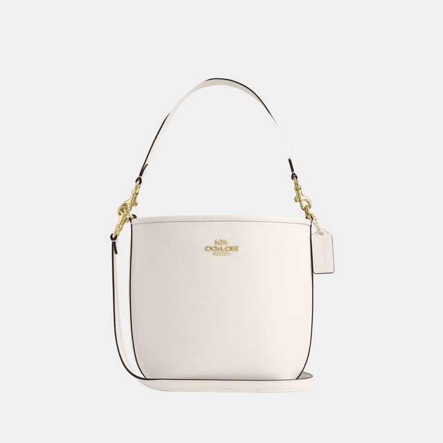 City Bucket Bag in Double Face Leather,  Length: 16.50 cm,  Width: 11.50 cm,  Height: 21.00 cm