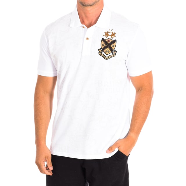Short Sleeve Polo La Martina.
 White color
 Ideal to complete a casual and modern look.
 Contrasting lapel collar.
 Medium button closure on the front.
 Graphics on the front with motifs of the brand.
 Seams seen in tone.

 Composition: 100% Cotton.

 - Wash maximum at 30ºC.
 - Iron at medium temperature, max. 110ºC.
 - It does not allow the use of a dryer.
 - Do not bleach.
 - Does not admit dry cleaning.
 Composition: 100% cotton.
 Care:
- Wash maximum at 30ºC.
 - Iron at medium temperature, max. 110ºC.
 - It is not allowed to use a dryer.
 - Do not use bleach.
 - Does not support dry cleaning.