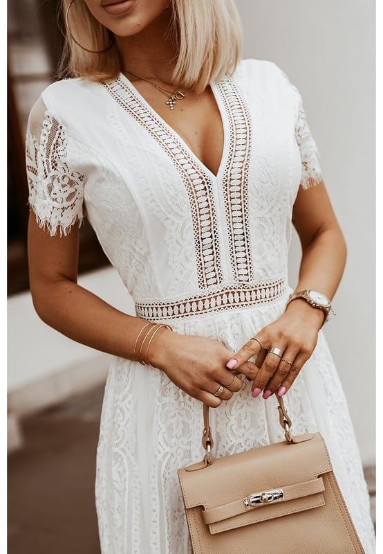Stunning Blue Fill Your Heart Lace Maxi Dress
  Beautiful lace design
  Maxi length for a sophisticated look
  Fitted silhouette for a flattering fit
  Strategic seaming
  Eye-catching blue color
  Made with Quality materials
  Comfortable and durable
  Perfect for special occasions or formal events
  Embrace timeless elegance