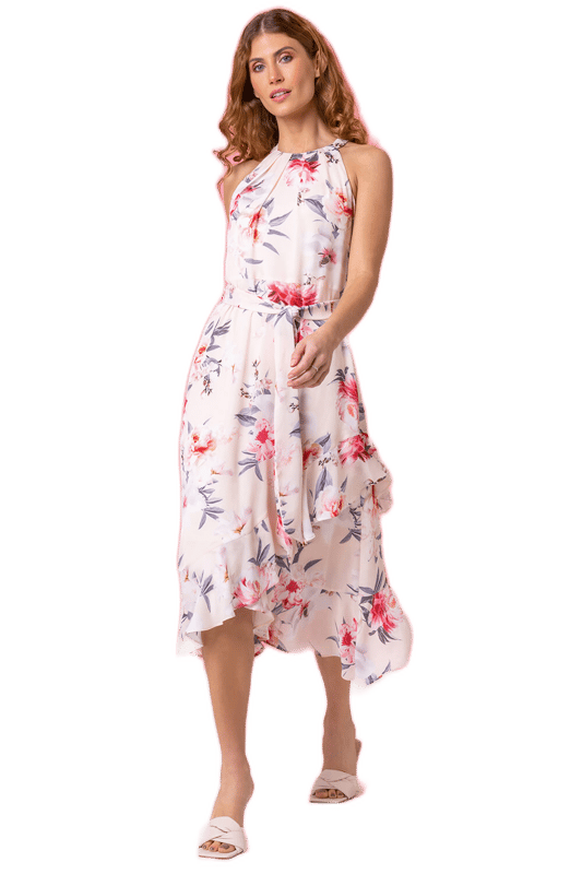 Quiz pink floral dress cheap
