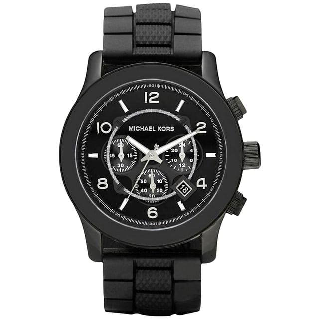 MICHAEL KORS MK8181 Uhr Mann Quarz• Material: Edelstahl• Glas: Mineral• Armband: Edelstahl - Gummi• Farbe: Schwarz• Wasserbeständigkeit: 100 m (10 ATM)• Gehäusegröße: 45 mm