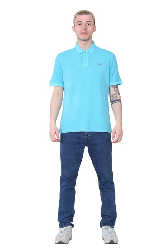 M&S Mens SS Polo Shirt in Turquoise
