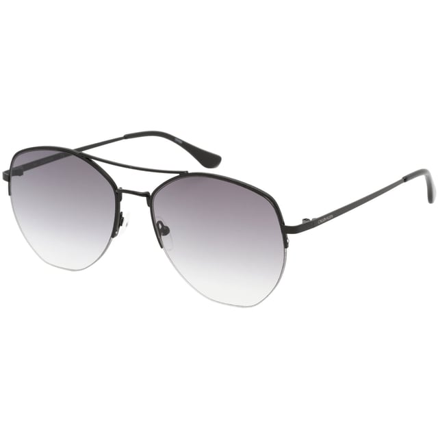 Calvin Klein Black Sunglasses, Lens Width = 57mm, Nose Bridge Width = 17mm, Arm Length = 140mm, Sunglasses, Sunglasses Case, Cleaning Cloth and Care Instructions all Included, 100% Protection Against UVA &amp; UVB Sunlight and Conform to British Standard EN 1836:2005, Black Sunglasses