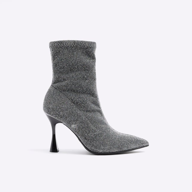 River island silver boots shop
