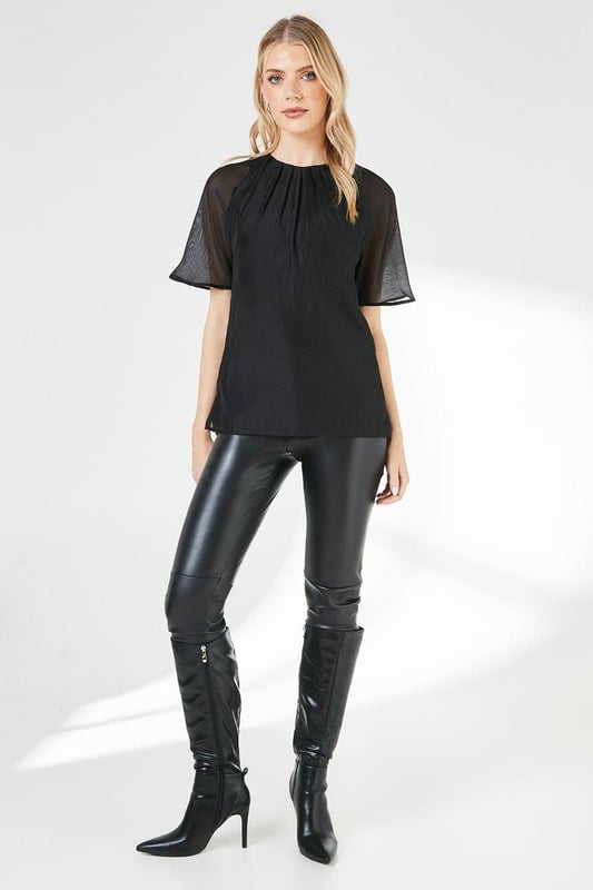 Pleat Neck Top