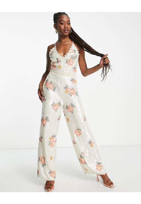 stella mccartney floral jumpsuit