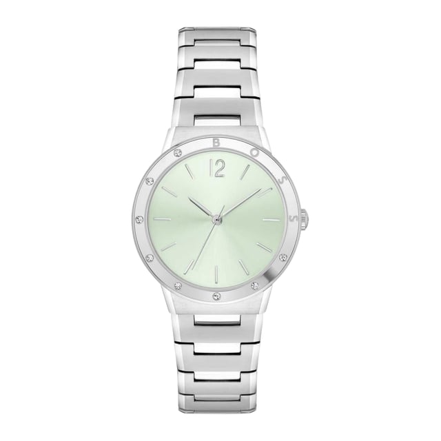 Hugo Boss 1502716 - Damenuhr Quarz aus Edelstahl• Material: Edelstahl• Glas: Mineral• Armband: Edelstahl• Farbe: Gold• Wasserbeständigkeit: 50 m (5 ATM)• Gehäusegröße: 34 mm