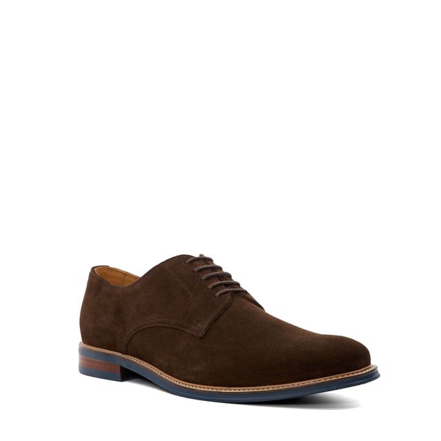Refresh your sartorial edit with Stanleyyy. Crafted from the finest material, this round-toed silhouette features a five-eyelet system and is detailed with tonal stitch details and a wooden veneer sole, enhanced with a contrast-stitch trim.