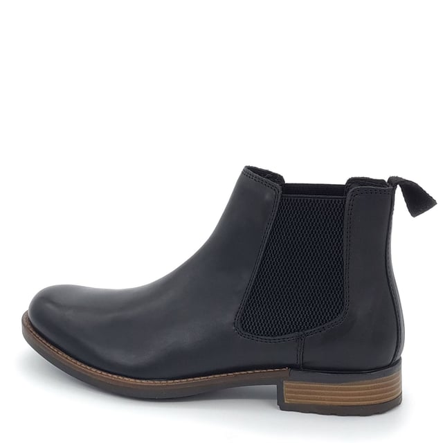 HX London Hampton Leather Black Mens Chelsea Boots