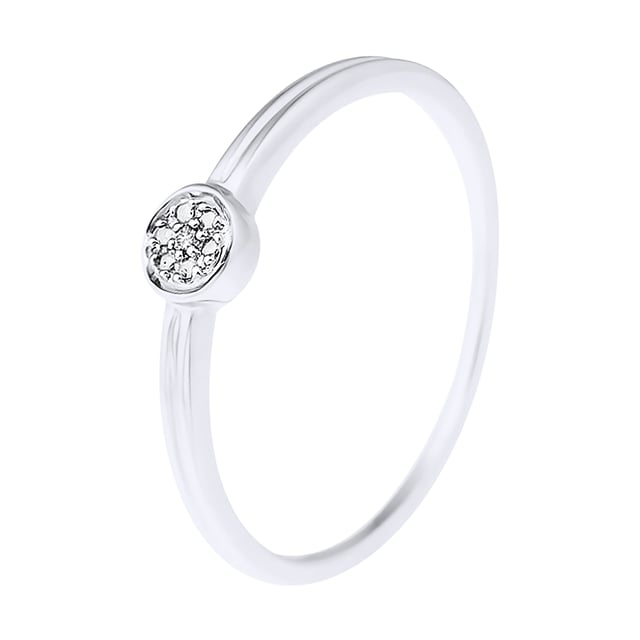Diamantes de anillo solitario 0.040 CTS - HSI de calidad (color H - Calidad SI1) - entorno de carrocería - Disponible de tamaño 48 a tamaño 60 - Oro blanco 375 milésimo - 2 años Garantía contra defectos de fabricación - Entregado en un caso con una autenticidad de certificado y una internacional Garantía: todas nuestras joyas están hechas en Francia.