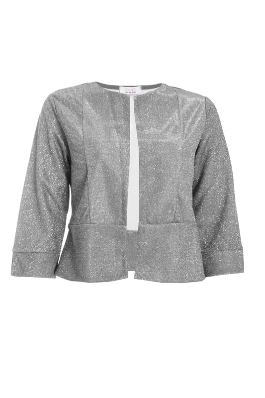 - Plain design  - High neckline  - Cropped style  - 3/4 sleeve  - Model height: 5' 9"  - Model wears UK 18 / US 14 / EUR 46