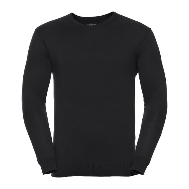 Material: 50% Acrylic, 50% Cotton. Fabric: 12 Gauge, Soft Touch. Design: Knitted. 275gsm. Hem: Elasticated, Ribbed. Fabric Technology: Quick Dry, Stain Resistant. Easy-Care. Cuff: Elasticated, Ribbed. Sleeve-Type: Long-Sleeved, Set-in. Neckline: V Neck. Fastening: Pull Over. Sustainability: Amfori, Better Cotton Initiative, BSCI, Fair Labor Association, Oeko-Tex Standard 100 Certified, WRAP Certified. Suitable for: Embroidery.